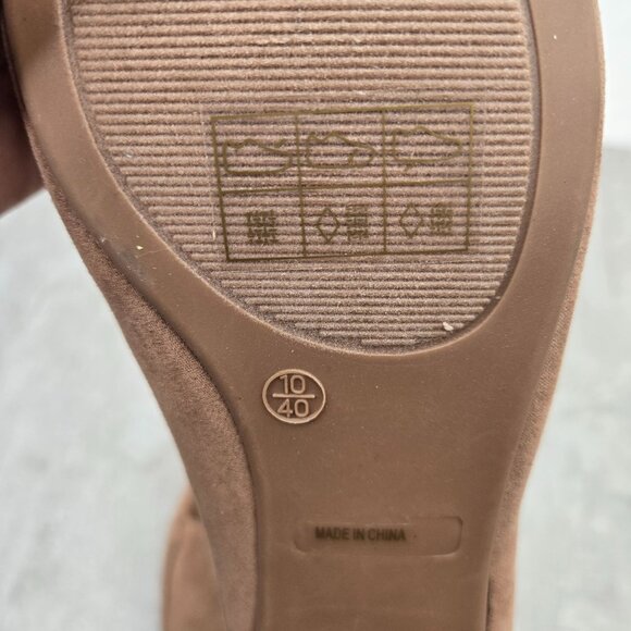 Lulus Pointed Toe Flat Loafers 10 Brown Minimalist Preppy Old Money Slip On Shoe - Picture 10 of 11